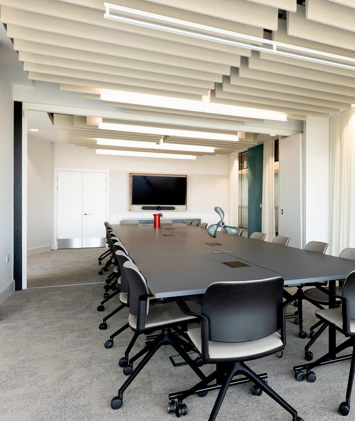 The Boardroom with its long combined table